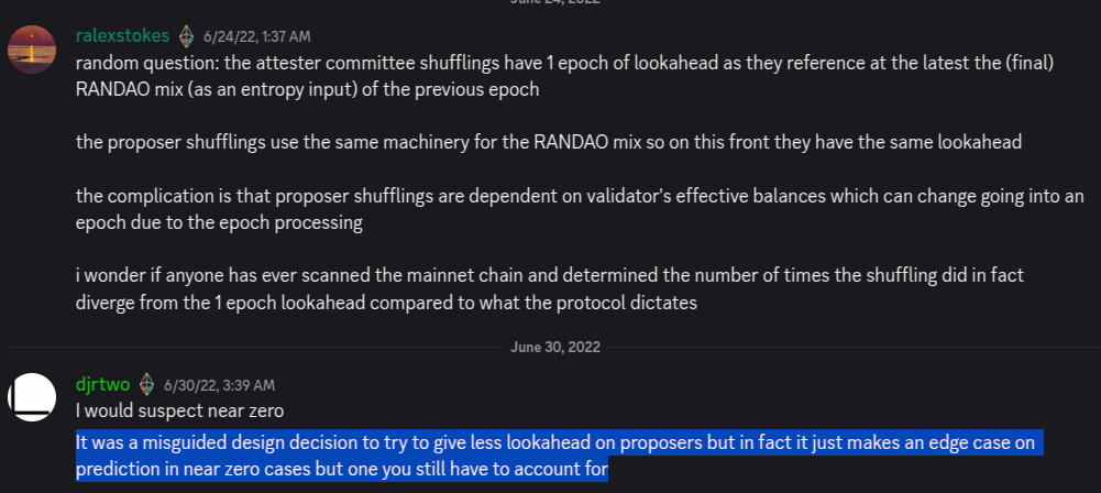 Danny Ryan's comment on proposer lookahead